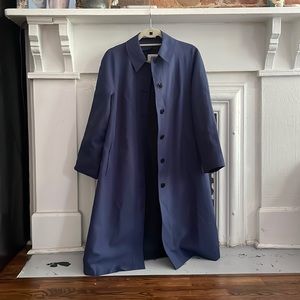slate blue paddington bear pea coat made in USA